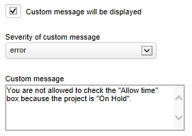 Custom Message option