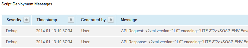 SOAP API Messages