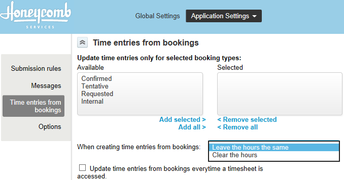 Time Entries From Bookings