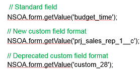 Custom field reference