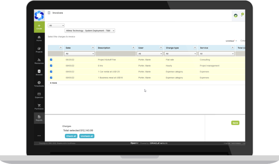 Invoicing and Billing dashboard