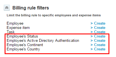 Filter Billing Rules By Employee Custom Fields