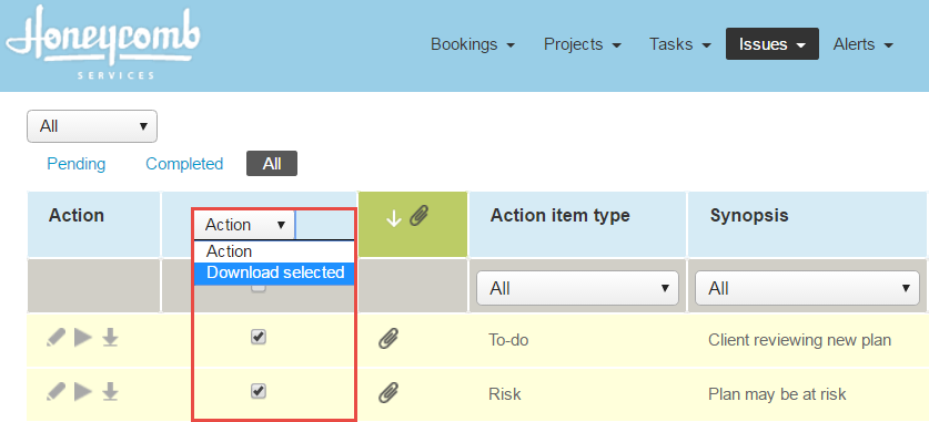 Issue Attachments Download in List Views and Bulk Download
