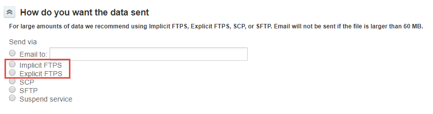 FTPS options